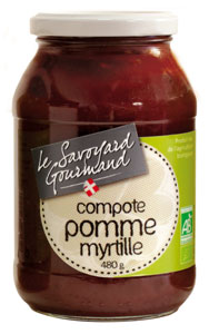 compote pomme myrtille bio