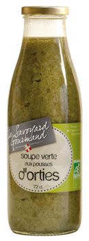 soupe verte aux pousses d'orties bio